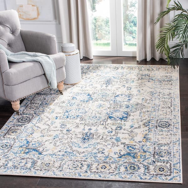 Madison Gray/Ivory 9 ft. x 9 ft. Square Geometric Area Rug