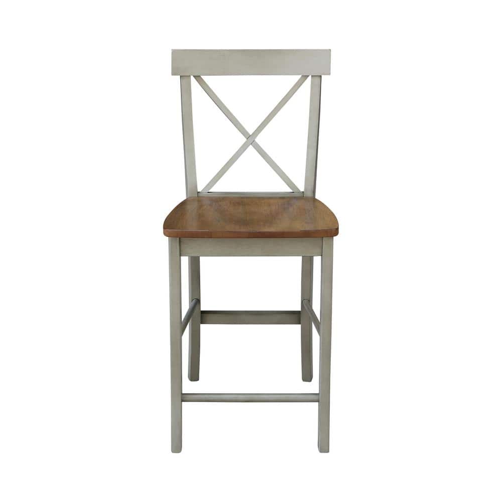 24 in. H Alexa Hickory /Stone X Back Counter Stool price history on PriceWatchPro