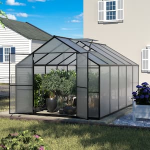 プレーヤー GREENHOUSE VEIKOUS Aluminum Greenhouse 6-ft L x 10-ft W x 6.4-ft H Gray