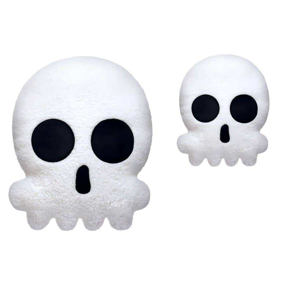 2-Piece 14 in. and 12 in. Skull Skeleton Throw Pillows for Sofa Bed Couch Stuffed Gothic Outdoor Home Halloween Decor price history on PriceWatchPro