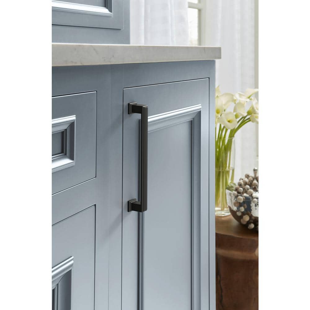 Matte Black 7-Inch Modern Cabinet Pull with Mounting Hardware
