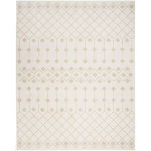 Nourison Grafix Ivory Beige 9 ft. x 12 ft. Trellis Transitional Area ...