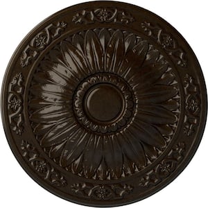 20-1/4 in. x 1-1/2 in. Lunel Urethane Ceiling Medallion (Fits Canopies upto 3-3/4 in.), Bronze