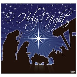 7 ft. x 8 ft. O'Holy Night Holiday Garage Door Decor Mural for Single Car Garage