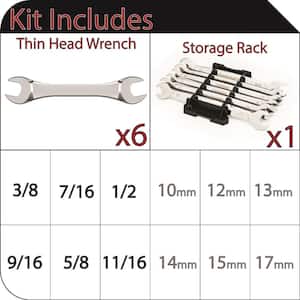 Thin Head Access Wrench Set (6-Piece)