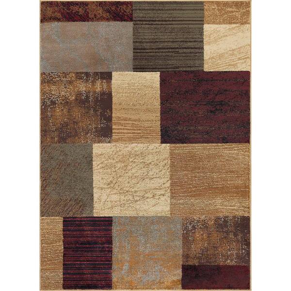 Tayse Rugs Elegance Multi 8 ft. x 10 ft. Contemporary Area Rug ELG5210 ...