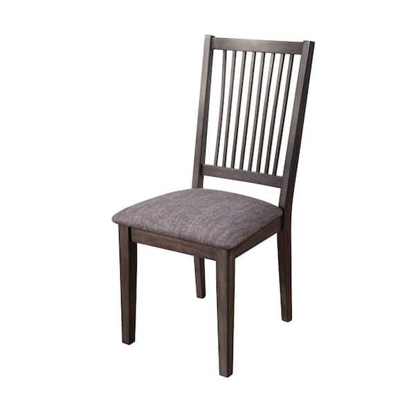 Alpine Furniture Lennox Dark Tobacco Solid Wood Side Chair Set of 2