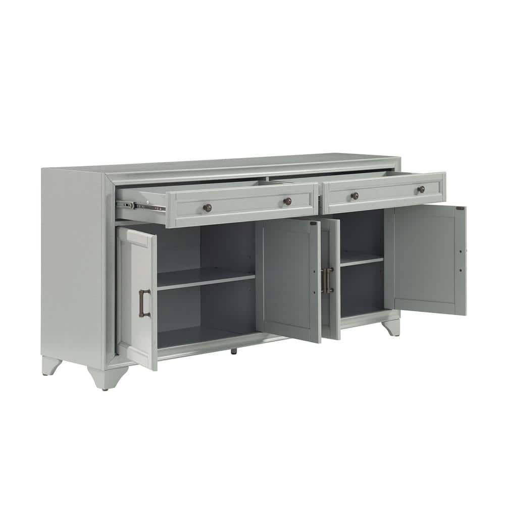 Tara Distressed Gray 61'' MDF Wood Sideboard