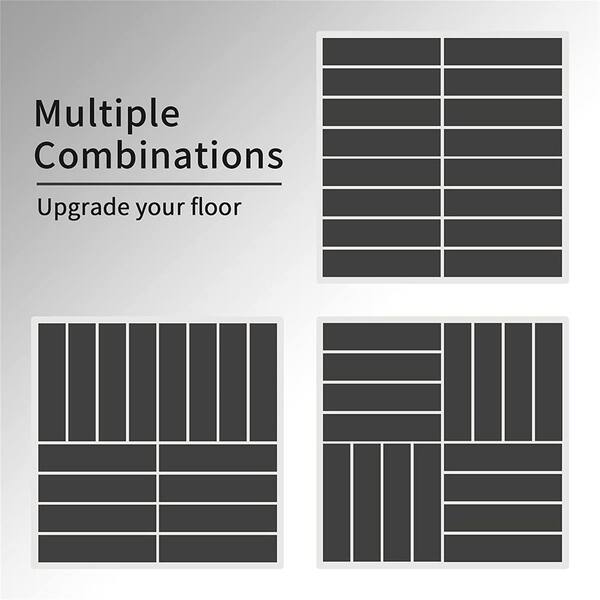 Kahomvis 1 ft. x 1 ft. Quick Deck Outdoor Waterproof Flooring All Weather Composite Deck Tile in Dark Gray (27 sq. ft. Per Box)