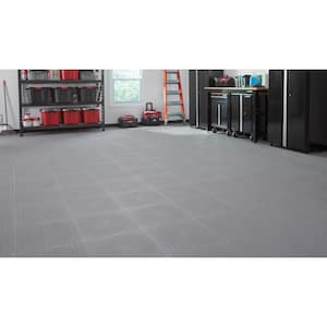 18.4 in. x 18.4 in. Gray PVC Garage Flooring Tile (6-Pack)