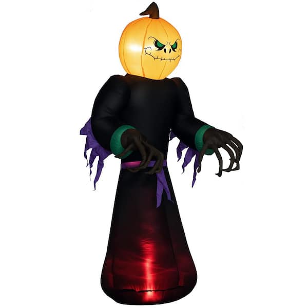 7 ft. Halloween Inflatable Outdoor Decoration Reaper Ghost Pumpkin, Blow Up LED Yard Decor Garden, Lawn, Party, Holiday
