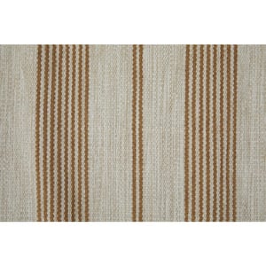 10 X 14 Brown and Ivory Striped Area Rug