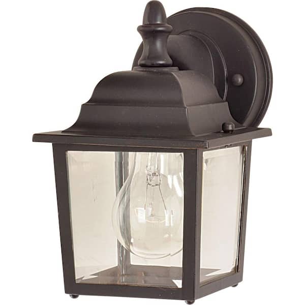 Maxim Lighting Builder Cast 1-Light Empire Bronze Outdoor Wall Lantern Sconce