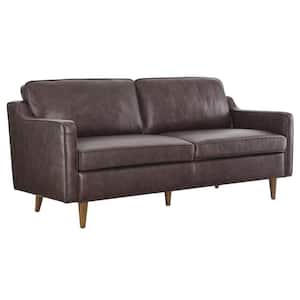 Impart 71 in. Square Arm 2-Seater Sofa in Brown