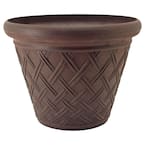 Basket Weave 18 in. x 14 in. Chocolate PSW Pot