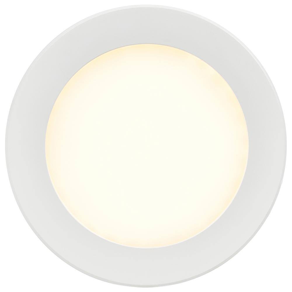 Slim White LED Flush Mount Light with Acrylic Diffuser