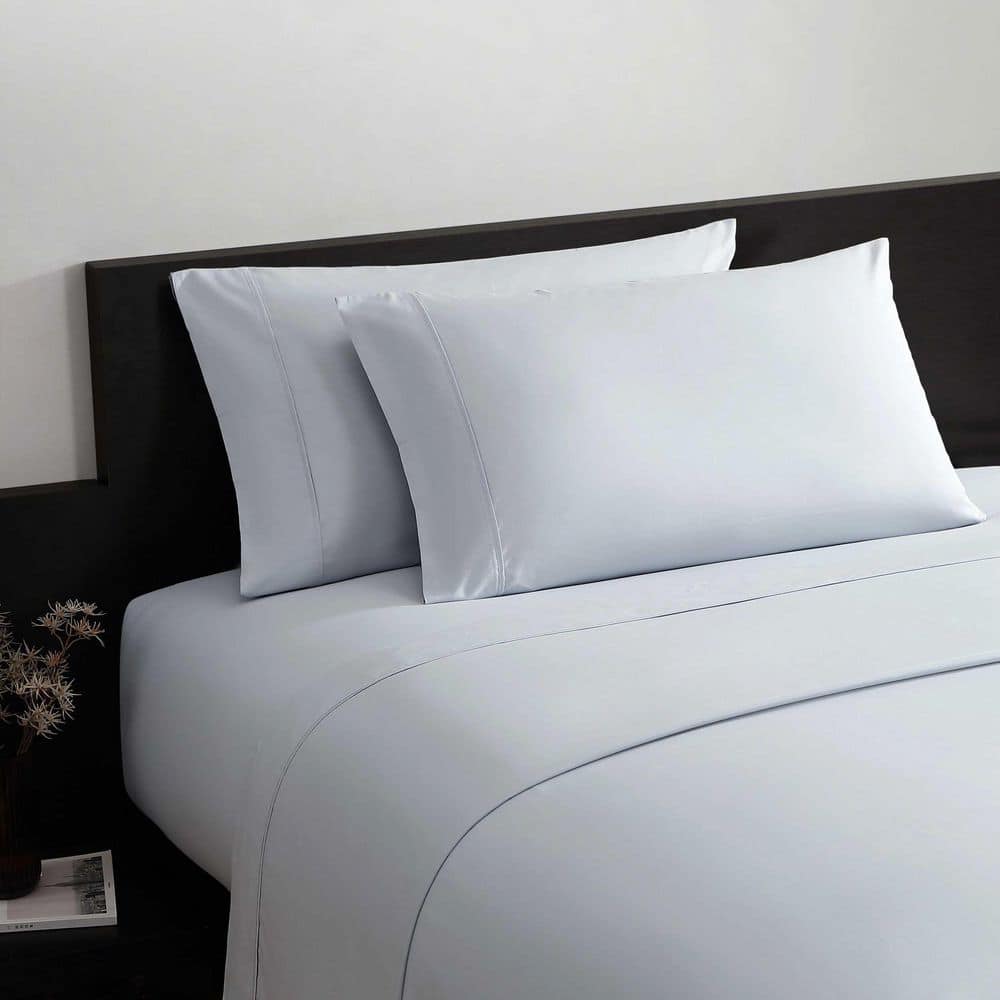 VW Solid 4-Piece Storm Blue Egyptian Cotton Percale King Sheet Set price history on PriceWatchPro