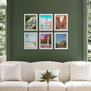 Modern 8 in. x 10 in. White Picture Frame (Set of 6)