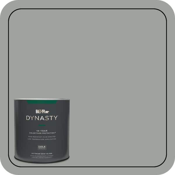 BEHR DYNASTY 1 qt. #710F-4 Sage Gray Semi-Gloss Enamel Exterior Stain-Blocking Paint & Primer