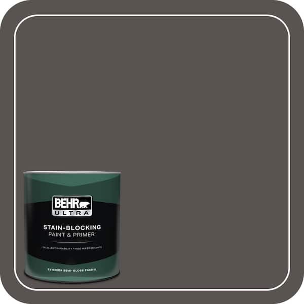 BEHR ULTRA 1 qt. #BXC-23 Catskill Brown Semi-Gloss Enamel Exterior Paint & Primer