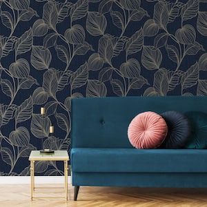 Royal Palm Sapphire Wallpaper Sample