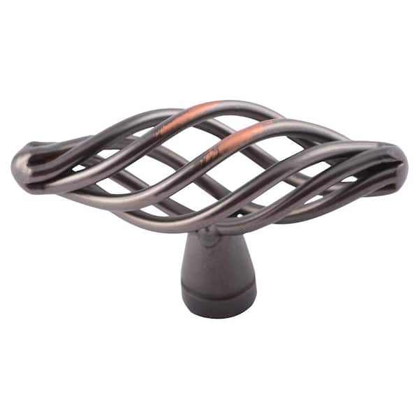 Stone Mill Hardware Berkshire 1-1/4 in. Oil Rubbed Bronze Birdcage Cabinet Knob (10-Pack)