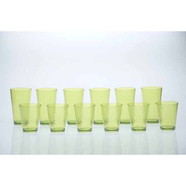 Certified International 12-Piece Lime Green Drinkware Set