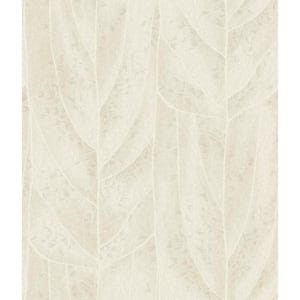 Dicot Neutral Leaf Wallpaper