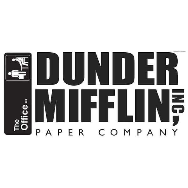 RoomMates Black The Office Dunder Mifflin Peel and Stick Giant Wall Decal