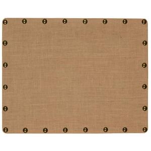 Brown and Bronze Wooden Cork Memo Board with Nailhead Details Small