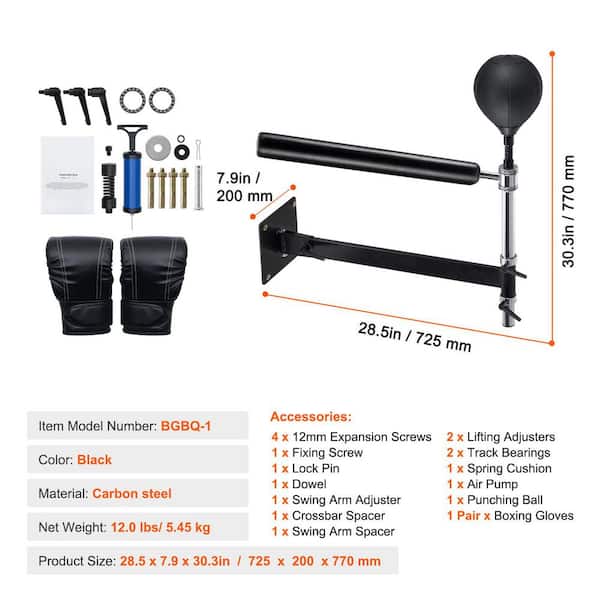 SKYSHALO Wall Mount Boxing Spinning Bar, Spinning Bar with