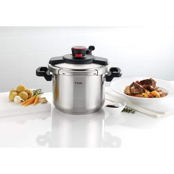 T-fal 6.3 qt. Clipso Stainless Steel Stove Top Pressure Cooker in Silver  P4500734 - The Home Depot