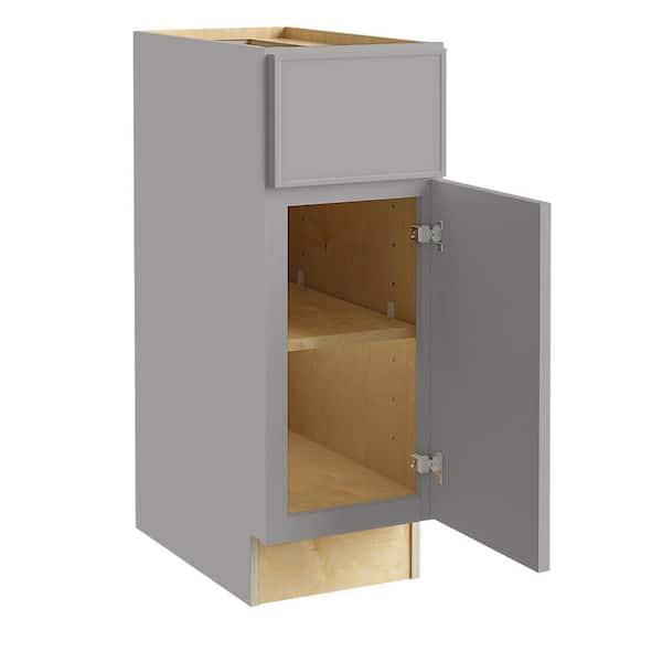 Franklin 21 in. W x 24 in. D x 34.5 in. H Assembled Plywood Base Kitchen Cabinet in Veiled Gray with Soft Close RH