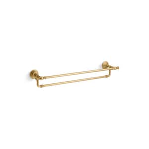Artifacts 24 in. Wall Mounted Towel Bar in Vibrant Brushed Moderne Brass