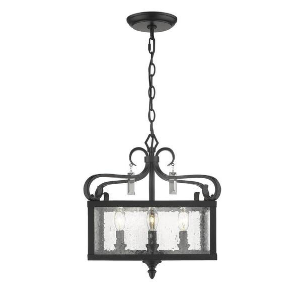 Golden Lighting Valencia 4-Light Black Semi-Flush Mount/Pendant