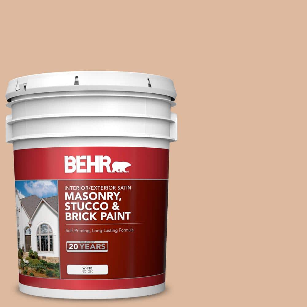5 gal. #PPU3-09 Pumpkin Cream Satin Interior/Exterior Masonry, Stucco and B