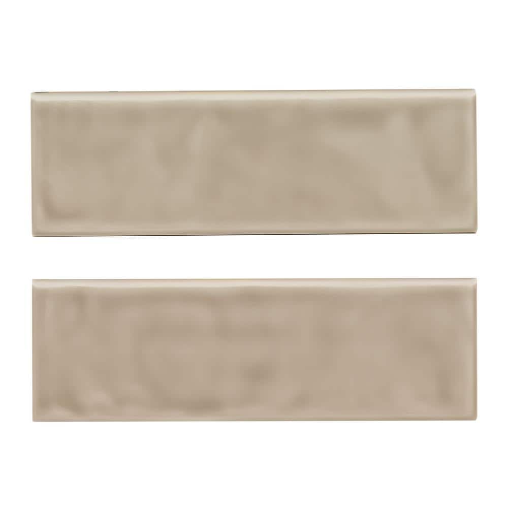 Citylights Warm Concrete Bullnose 4 in. x 12 in. Glossy Ceramic Wall Tile (12 lin. ft./Case) price history on PriceWatchPro