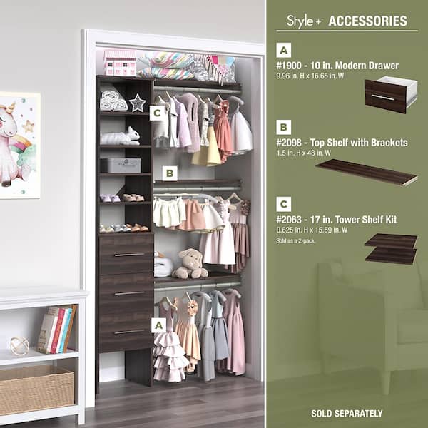 2Pack Adjustable Closet Storage Shelves with Seamless Sticker, Expandable  Wardrobe Shelves Organizer System for Kitchen, Cupboard, Wardrobe, Under