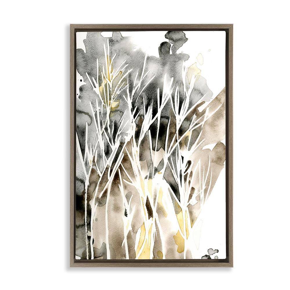 Abstract Sprigs Watercolor by Regina Moore Brown Floater Frame Nature Graphic Art Print 31 in. x 21 in. price history on PriceWatchPro