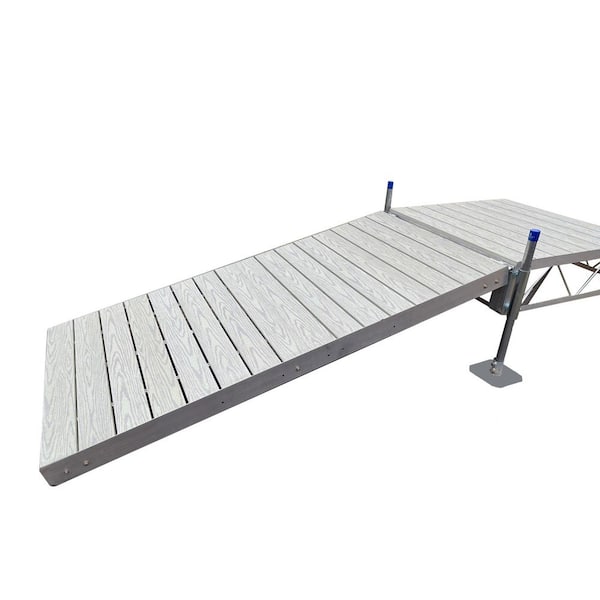 4 ft. x 8 ft. Shore Ramp Kit with Gray Aluminum Decking