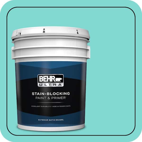 BEHR ULTRA 5 gal. #MQ4-22 Key Largo Satin Enamel Exterior Paint & Primer