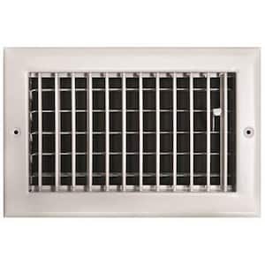 10 in. x 6 in. Adjustable 1 Way Wall/Ceiling Register