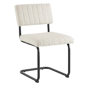 Parity Boucle Dining Side Chairs - Set of 2 in Black Ivory