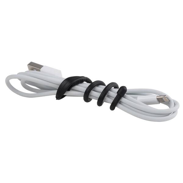 Nite Ize 6 in. Gear Tie Cordable Twist Tie, Black (2-Pack