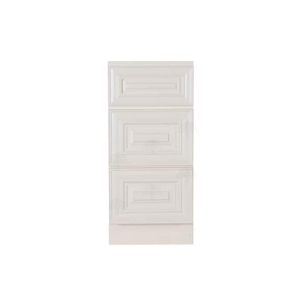 LIFEART CABINETRY Princeton Assembled 21 in. W x 21 in. D x 33 in. H Bath Vanity Cabinet Only with 3 Drawers in Off-White