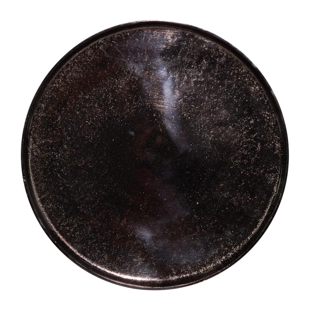 Sleek Black Metal Round Side Table with Tripod Base, 16" x 25"