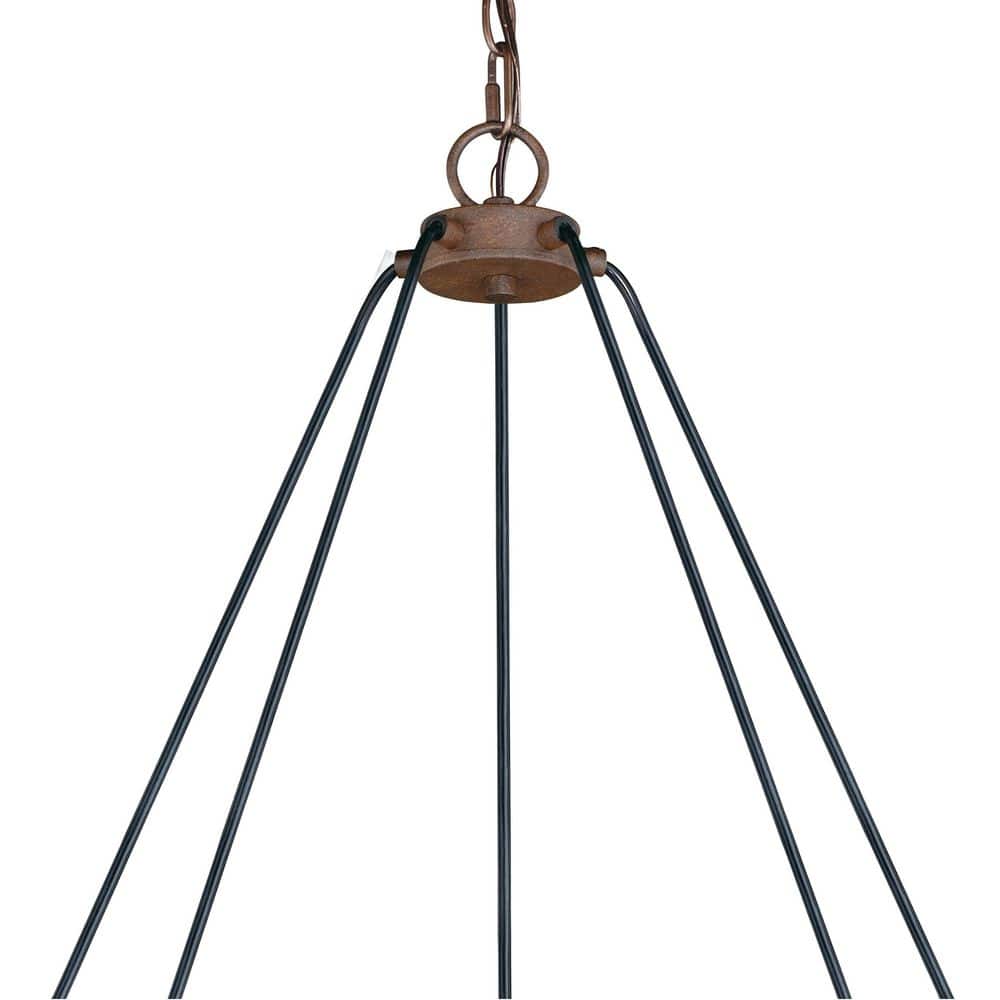 Milone Rustic Bronze 5-Light Chandelier