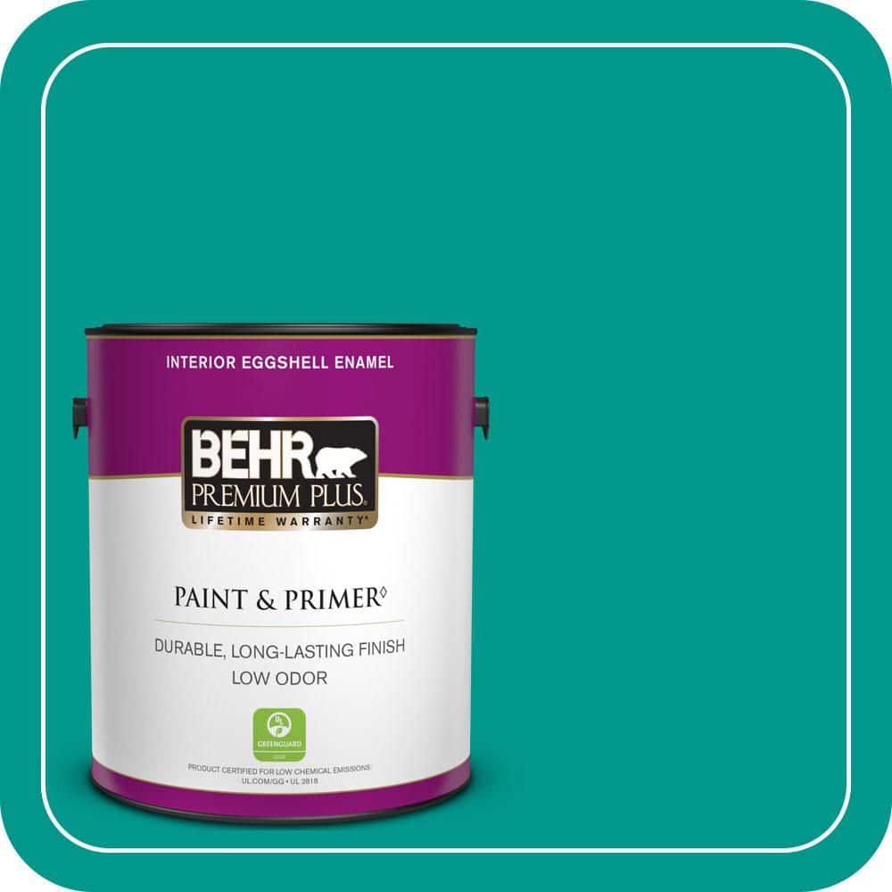 1 gal. #S-G-490 Intense Teal Eggshell Enamel Low Odor Interior Paint & Primer price history on PriceWatchPro