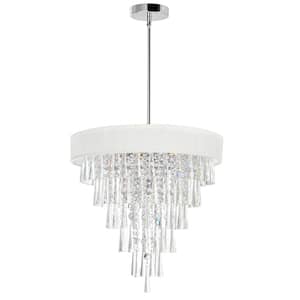 Franca 8 Light Drum Shade Chandelier With Chrome Finish