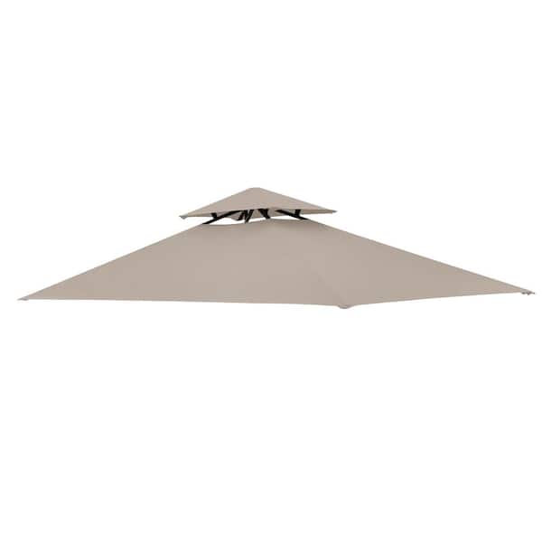 APEX GARDEN Replacement Canopy Top CAN ONLY FIT for Model L-GZ238PST-11 8 ft. x 5 ft. Bamboo Look BBQ Grill Gazebo - Khaki